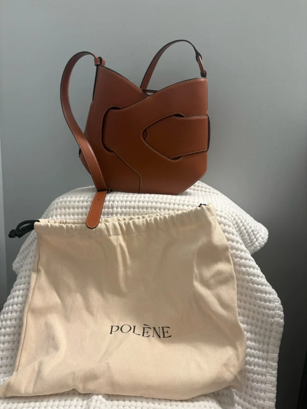 Polène Nodde Hobo Bag Cognac Leather – Excellent Condition + Dust Bag